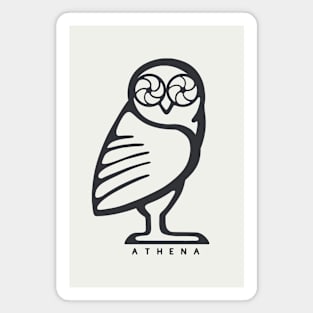 Athena owl. Design for ancient Greece fans in dark ink Magnet